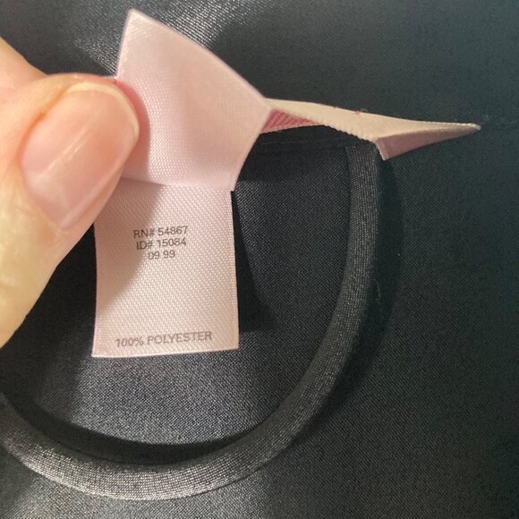 Womens Vintage 90s Victorias Secret Satin Robe Short Black OS Polyester 1/2 Slee - Picture 11 of 12